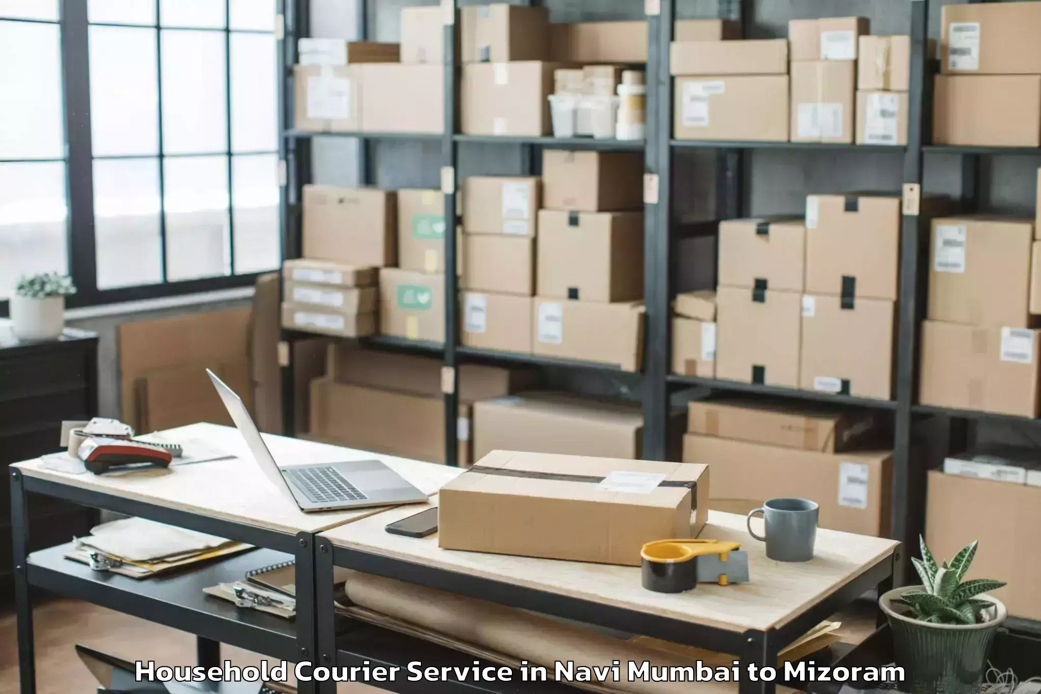 Get Navi Mumbai to Tlabung Household Courier